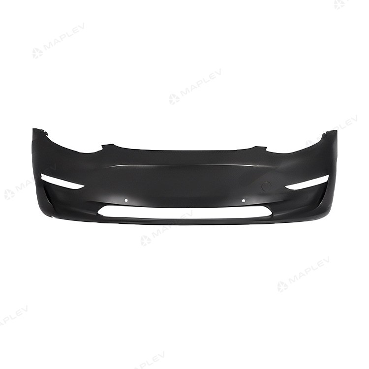 Front Bumper Fascia Unpainted With Park Assist Sensor Holes — Tesla OE 1084168-S0-E / 1084168-00-E / 1084168-00-D / 1916697-S0-A / 1519965-SC-B / 1916699-S0-A